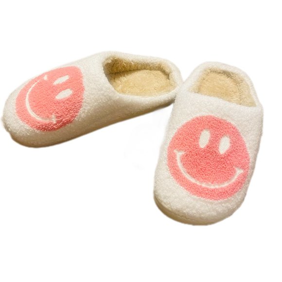 Put On Your Happy Face Slippers NEW - Picture 3 of 3